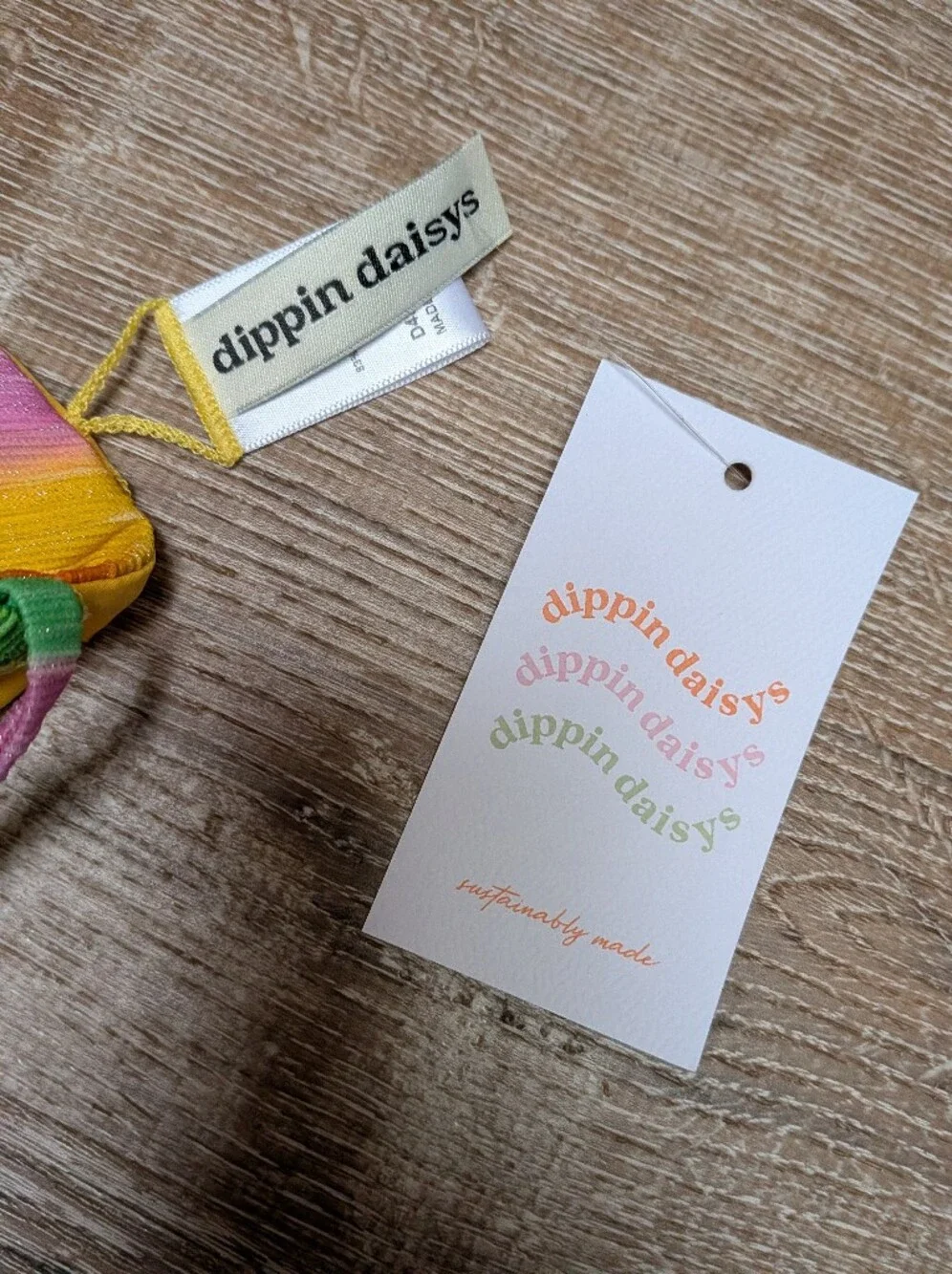 MWT Dippin Daisy's Bondi Cheeky Bikini Bottom Palm Bikini Top Mirage Size Small